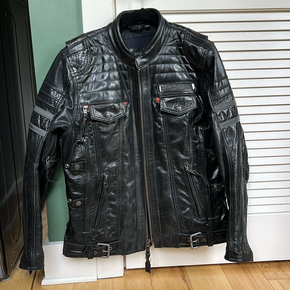 Harley Davidson Heavy Leather Triple Vent Jacket
